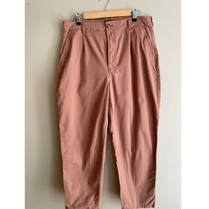 Express super high rise tapered ankle pants in Nutmeg, size 14